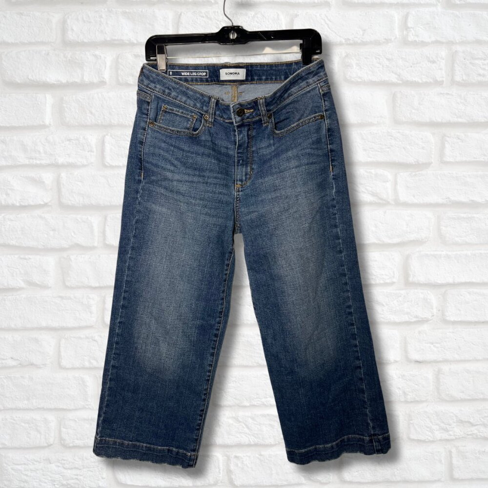 Sonoma Wide Leg Crop Jean  (size 8)